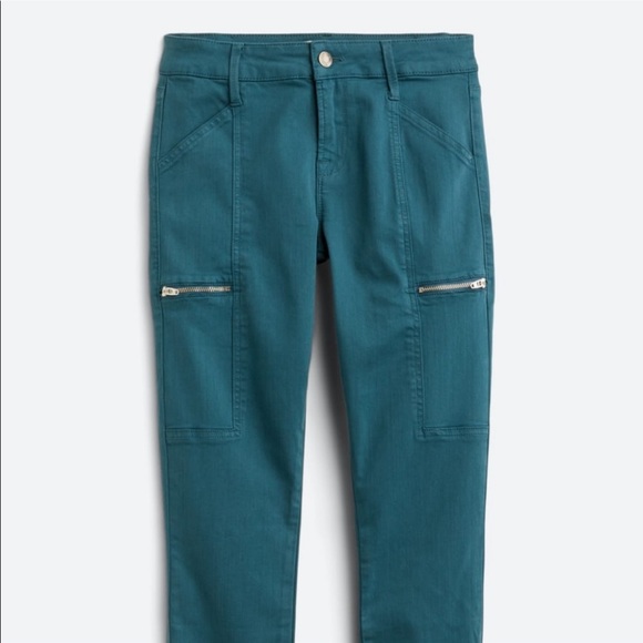 pistola Pants - Pistola Hannah Teal Cargo Skinny Pant Cotten + Tencel blend